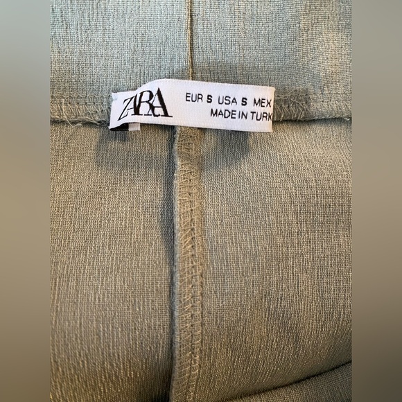 Zara Long Pencil Skirt with Slit in light sage green - Size Small - Picture 5 of 8